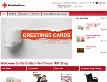 Tablet Screenshot of giftshop.redcross.org.uk